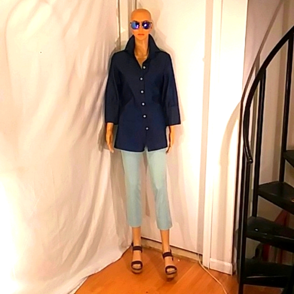 NWT Tory Burch Light Blue Capri